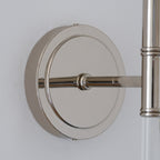 Slim Torch Wall Sconce with White Cylinder Shade