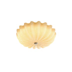Cleo Pleated Glass Semi-Flush Ceiling Light