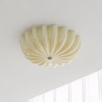 Cleo Pleated Glass Semi-Flush Ceiling Light
