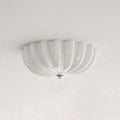 Cleo Pleated Glass Semi-Flush Ceiling Light