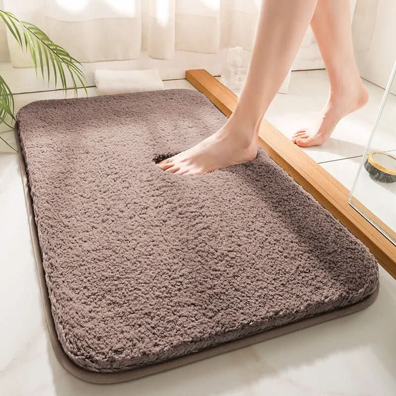 CloudLuxe: Extra thick microfiber bath mat with ultra-soft surface & non-slip backing – for bathrooms & guest toilets