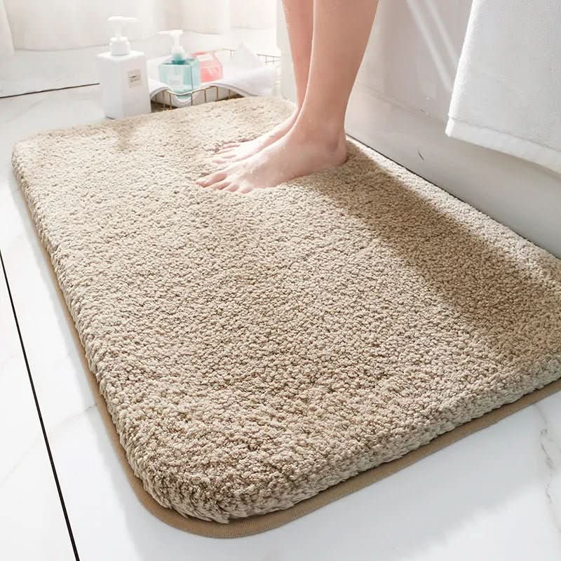 CloudLuxe: Extra thick microfiber bath mat with ultra-soft surface & non-slip backing – for bathrooms & guest toilets