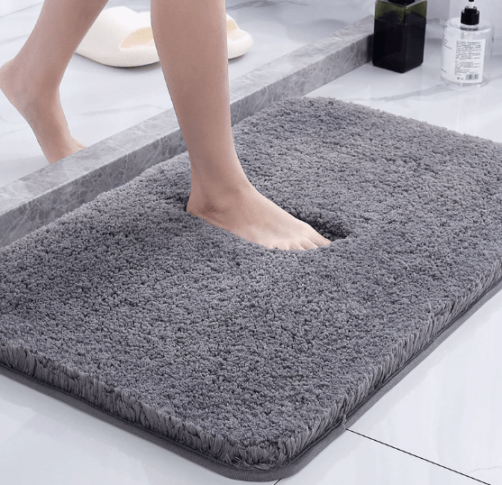 CloudLuxe: Extra thick microfiber bath mat with ultra-soft surface & non-slip backing – for bathrooms & guest toilets