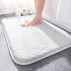 CloudLuxe: Extra thick microfiber bath mat with ultra-soft surface & non-slip backing – for bathrooms & guest toilets