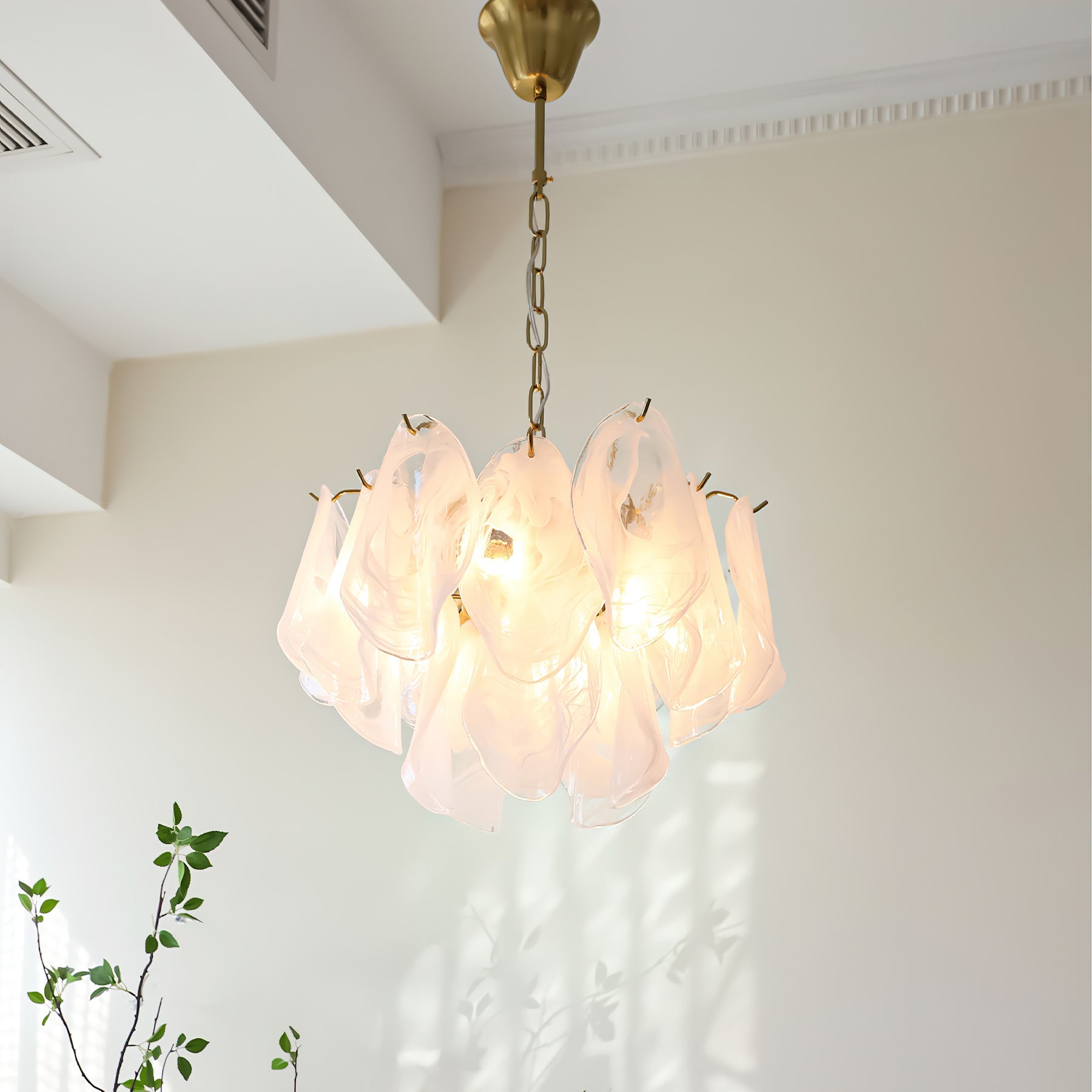 Cloudy Glass Chandelier