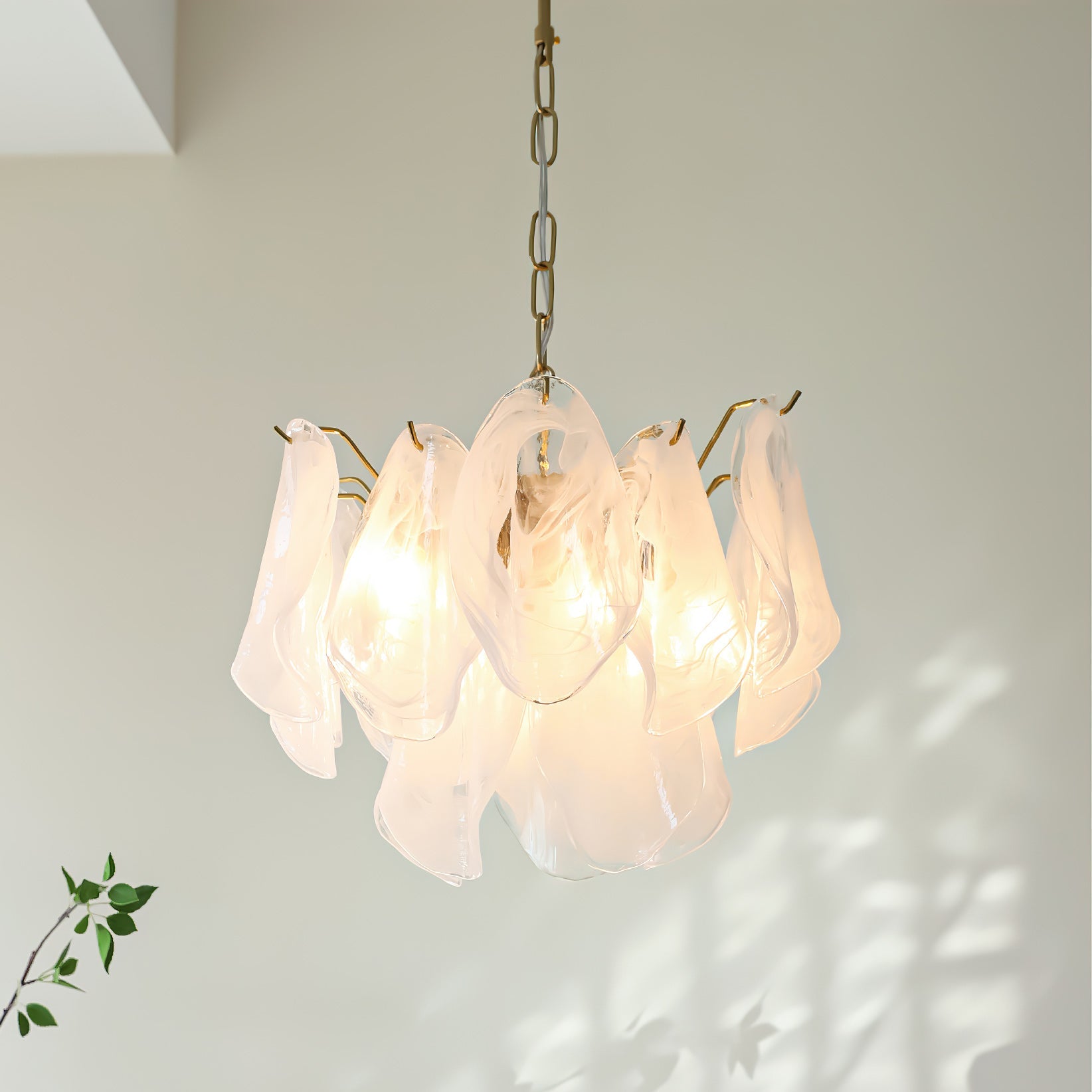 Cloudy Glass Chandelier