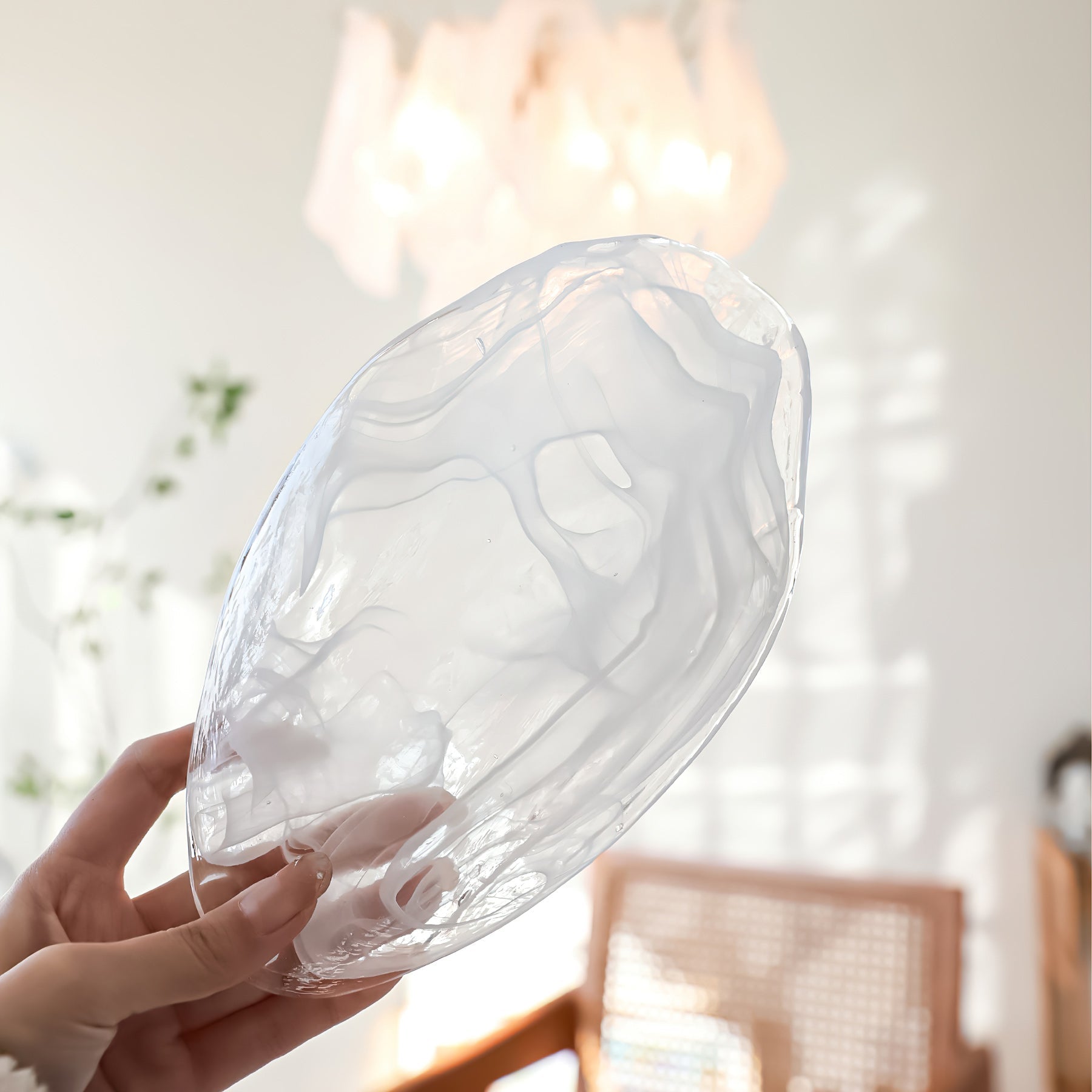 Cloudy Glass Chandelier