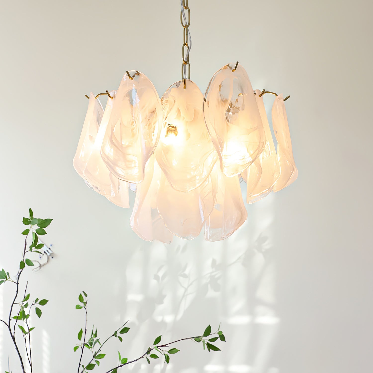 Cloudy Glass Chandelier
