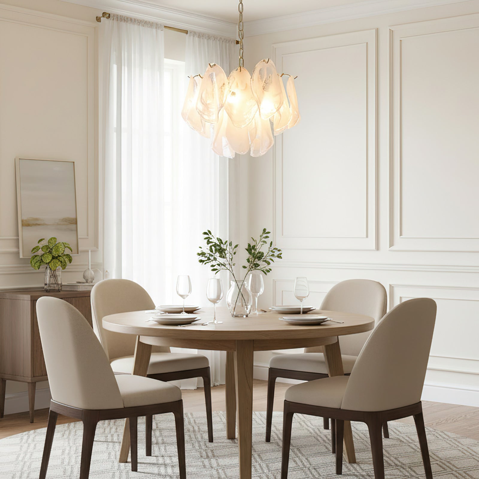 Cloudy Glass Chandelier