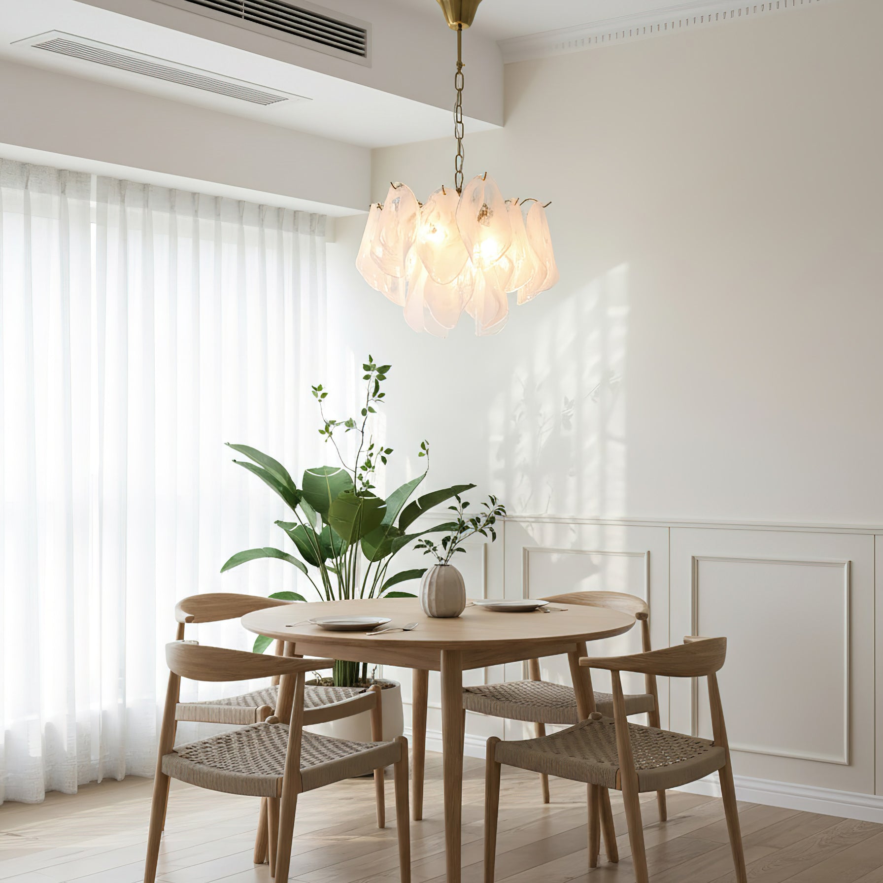 Cloudy Glass Chandelier
