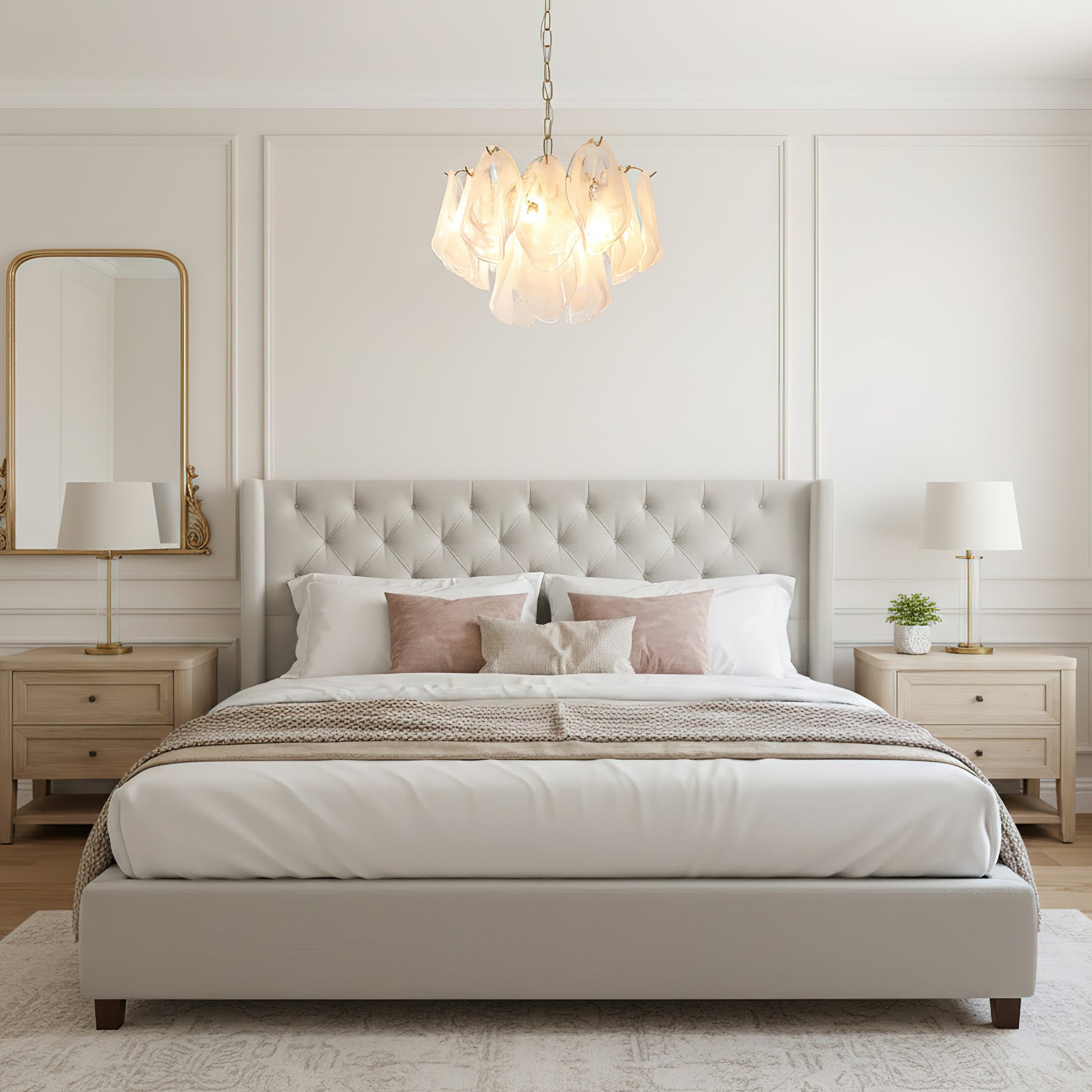 Cloudy Glass Chandelier
