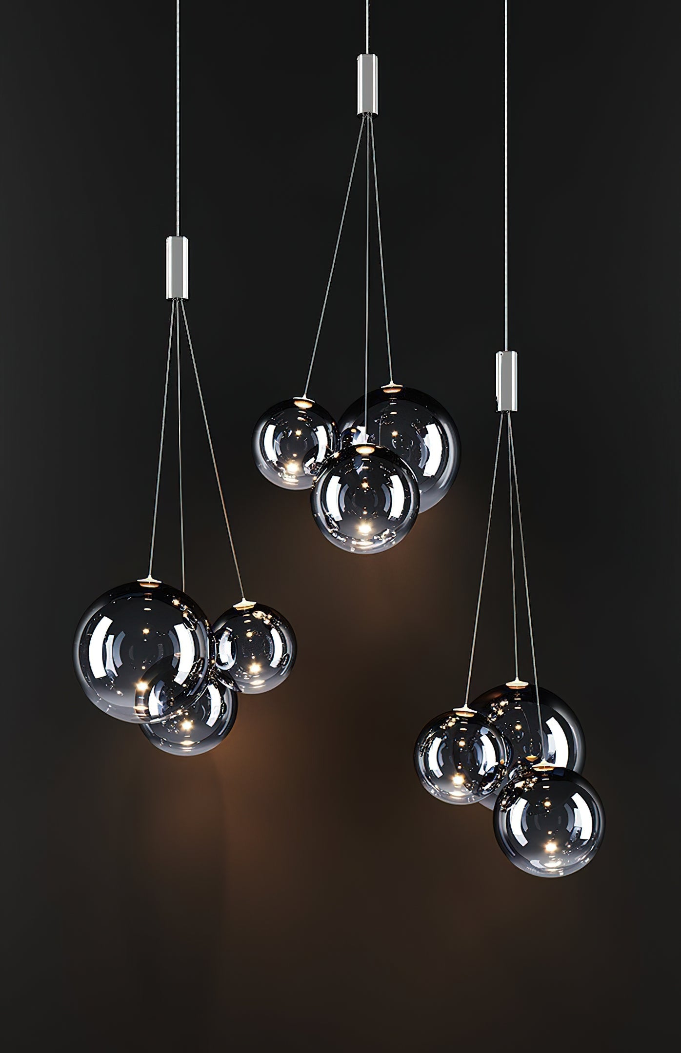 Cluster Bubble Glass Pendant Light