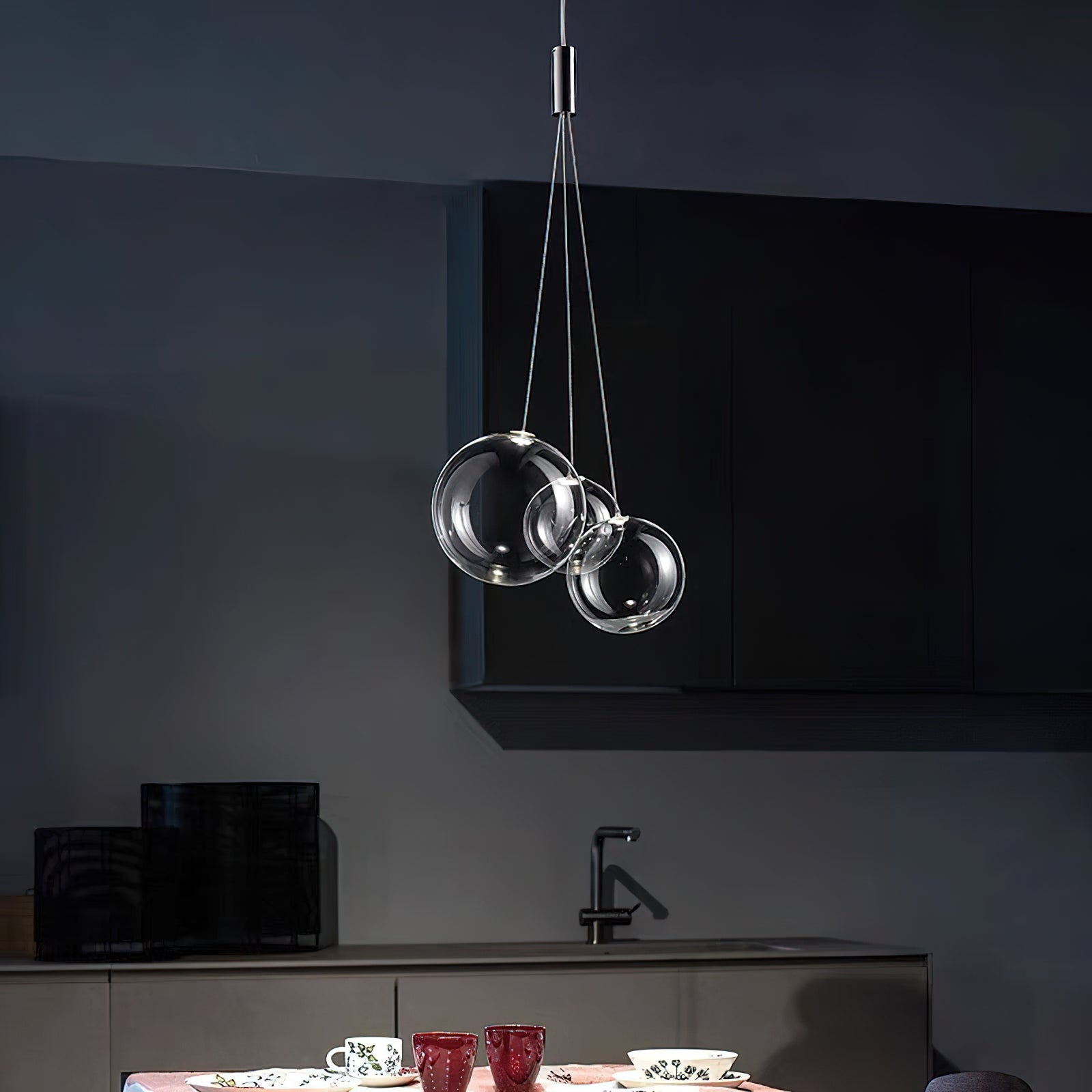 Cluster Bubble Glass Pendant Light