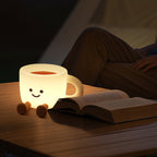 Night Light Coffee Cup Design LED Rechargeable Silicone Lamp