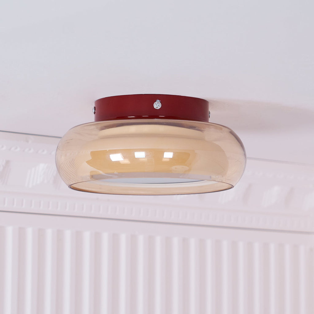 Cognora: Retro Glass Ceiling Light LED – Stylish Ceiling Lamp for Living Room & Bedroom