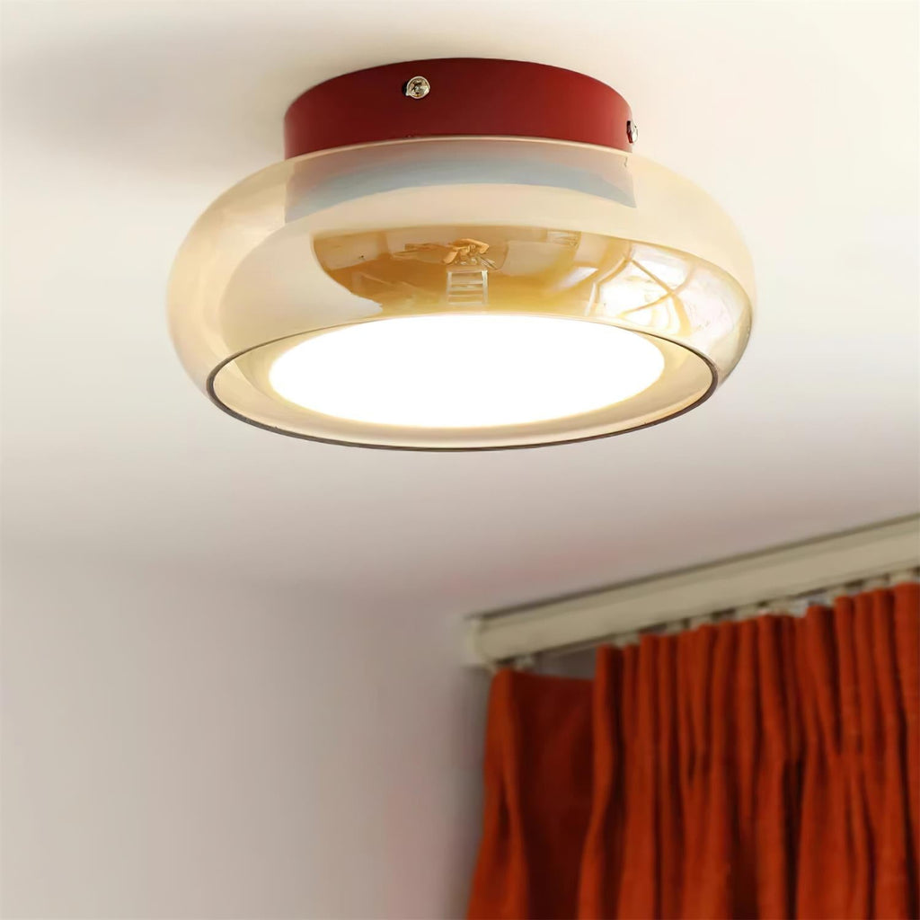 Cognora: Retro Glass Ceiling Light LED – Stylish Ceiling Lamp for Living Room & Bedroom
