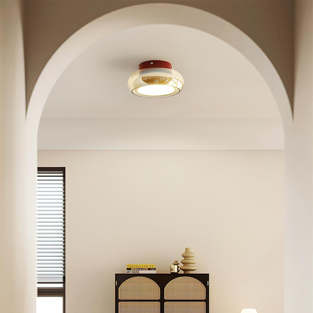 Cognora: Retro Glass Ceiling Light LED – Stylish Ceiling Lamp for Living Room & Bedroom