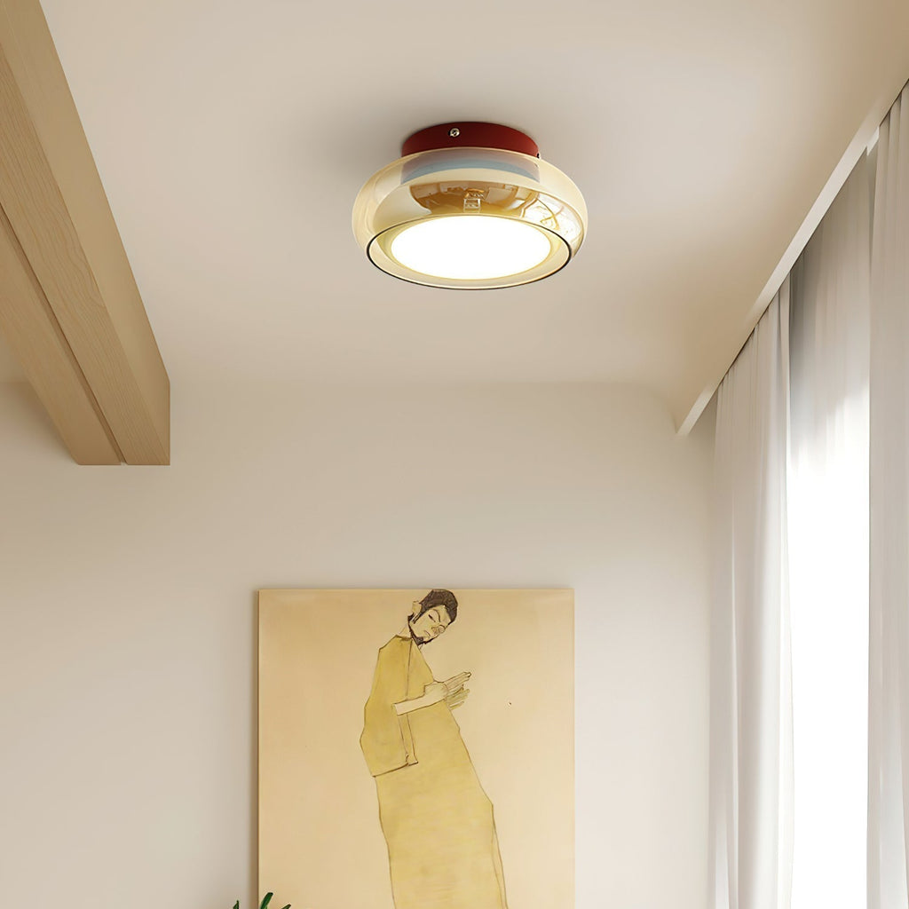Cognora: Retro Glass Ceiling Light LED – Stylish Ceiling Lamp for Living Room & Bedroom