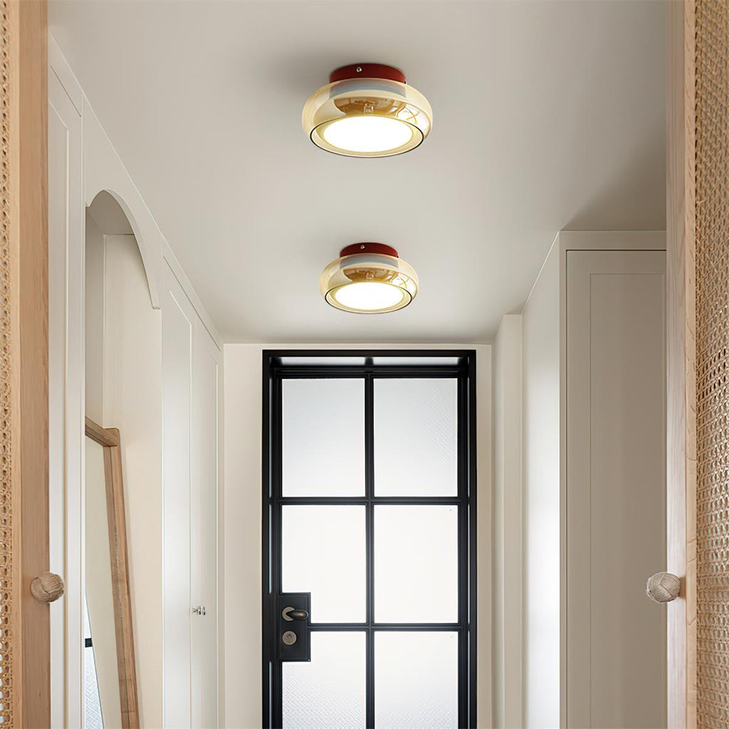 Cognora: Retro Glass Ceiling Light LED – Stylish Ceiling Lamp for Living Room & Bedroom