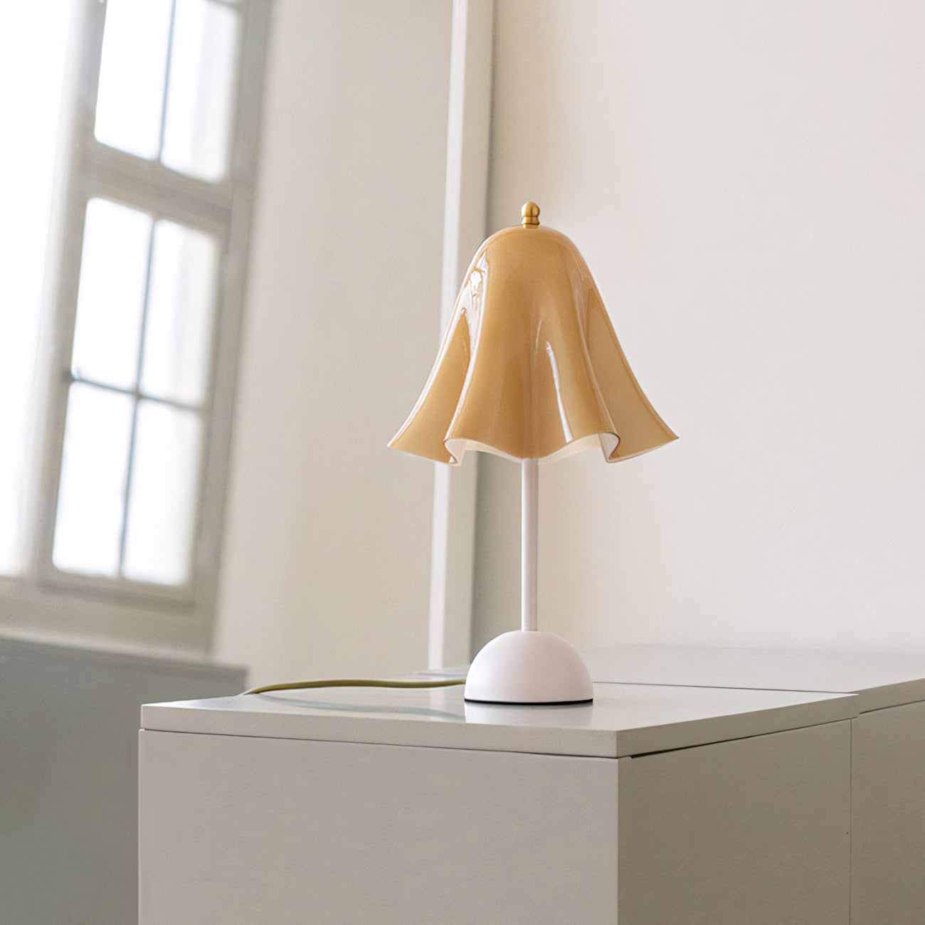 Colette Amber Glass Table Lamp