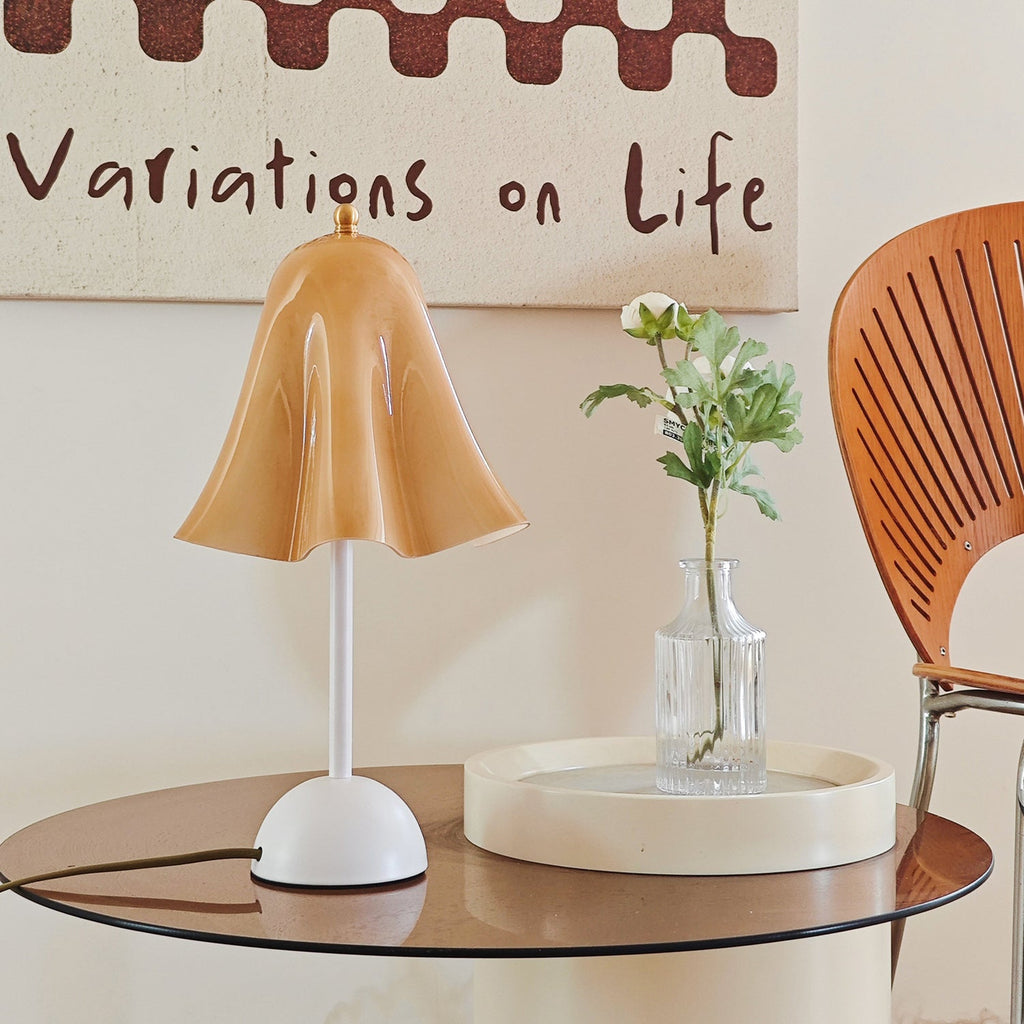 Colette Amber Glass Table Lamp