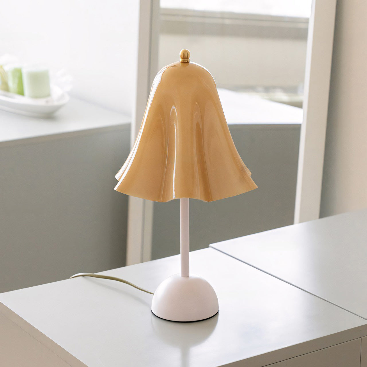 Colette Amber Glass Table Lamp
