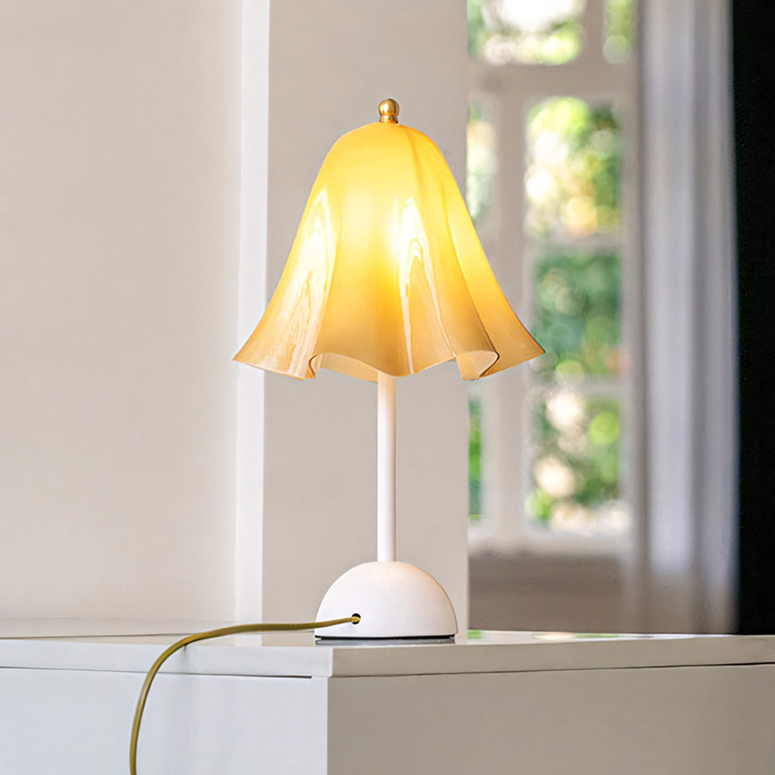 Colette Amber Glass Table Lamp
