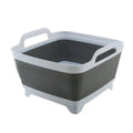Collapsible Wash Basin, Plastic, 9-Liter Capacity, With Drain Plug