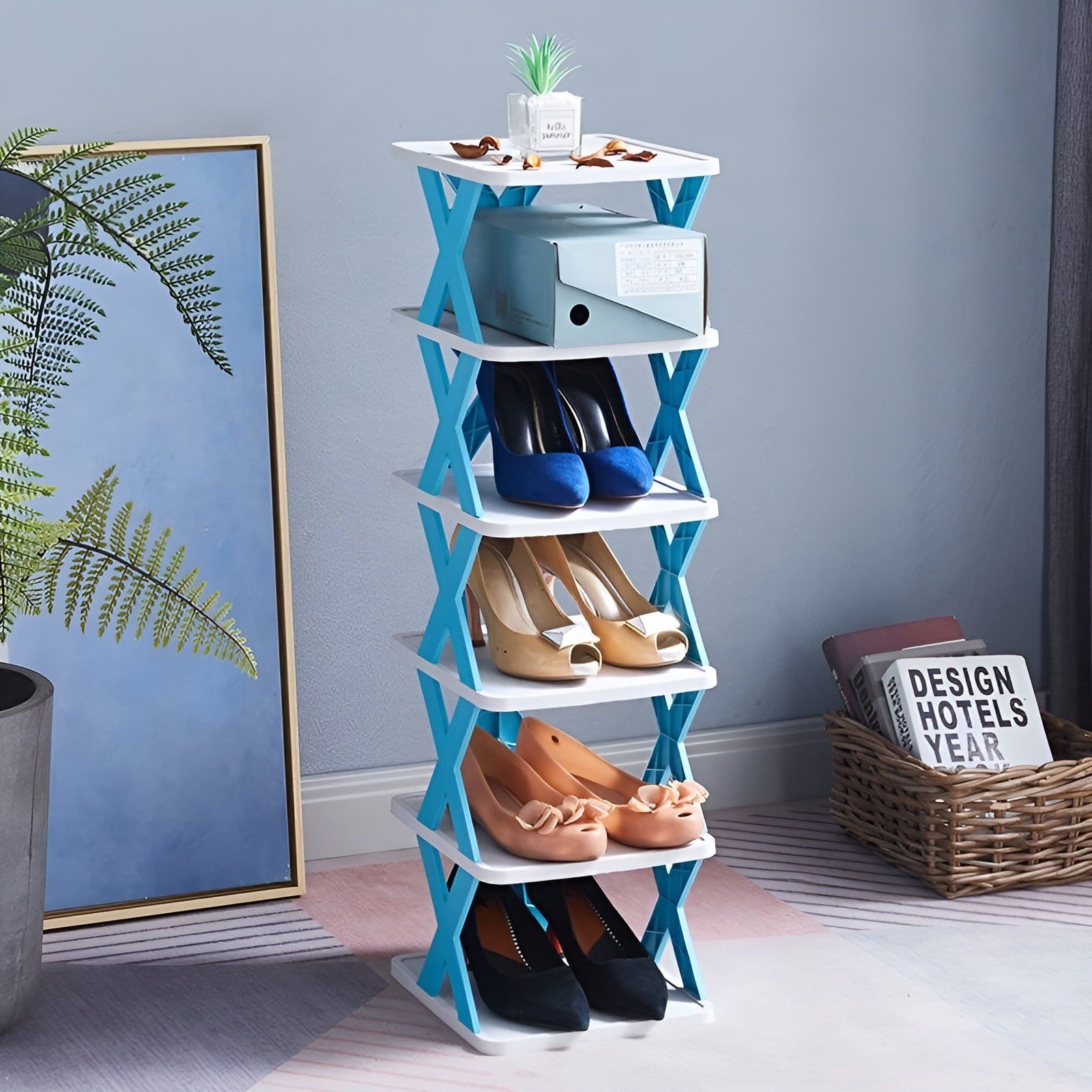 Shoe Rack Collapsible Multi Layer Plastic Storage Organizer