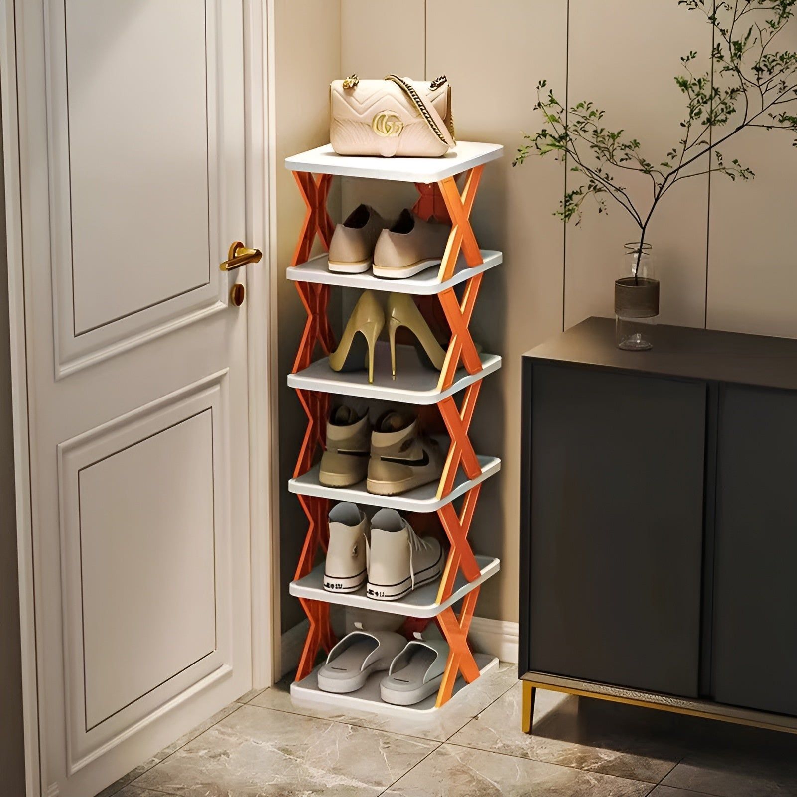 Shoe Rack Collapsible Multi Layer Plastic Storage Organizer
