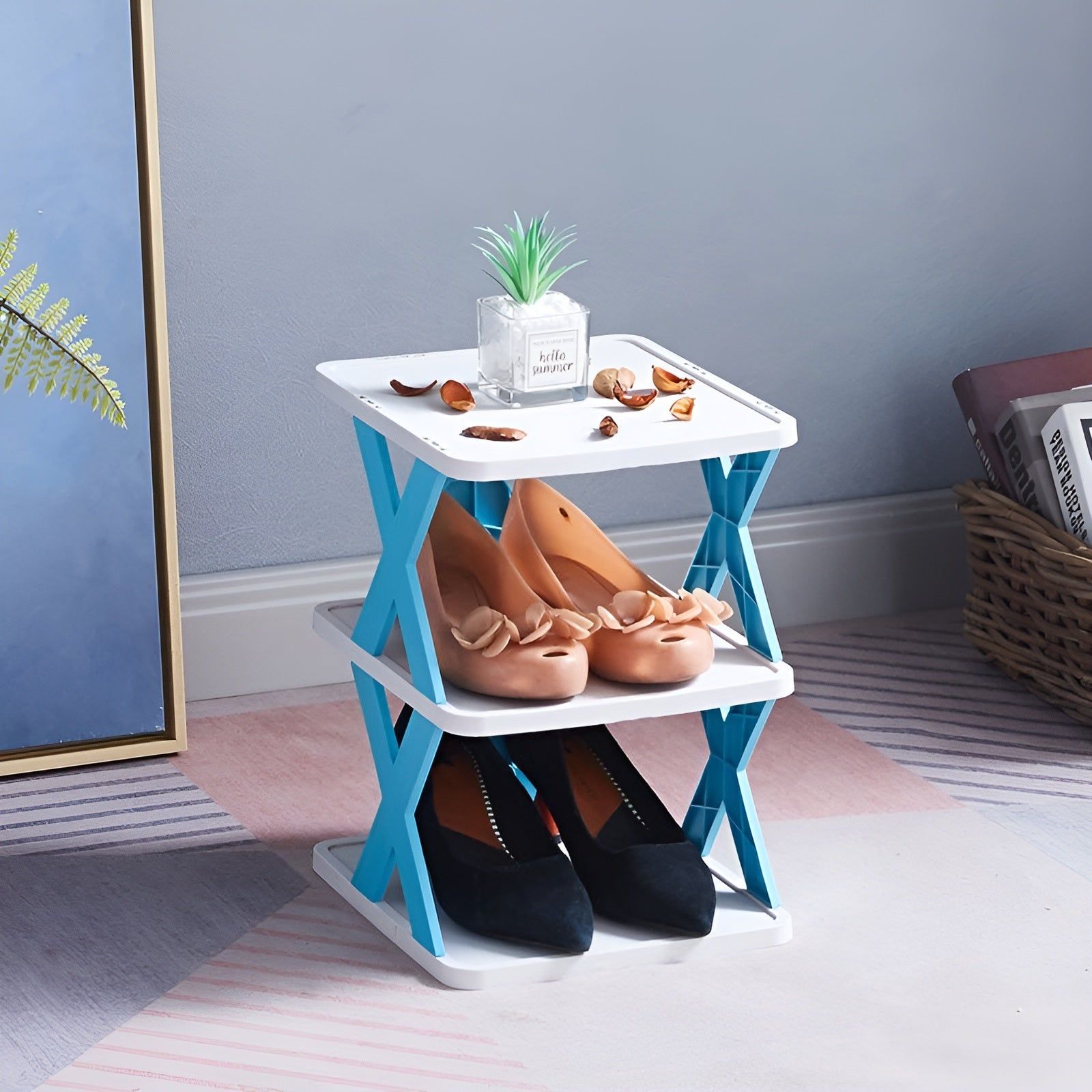 Shoe Rack Collapsible Multi Layer Plastic Storage Organizer