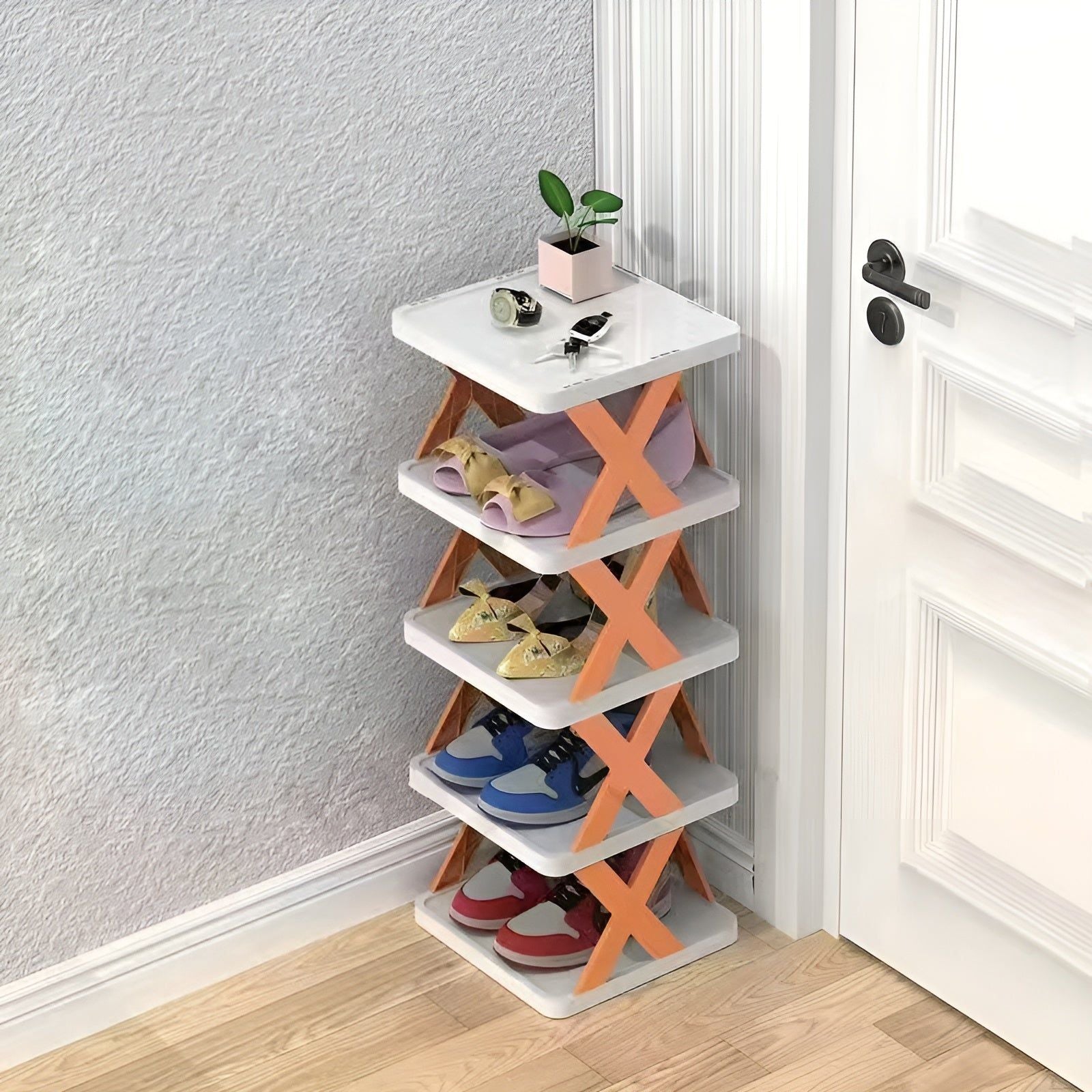 Shoe Rack Collapsible Multi Layer Plastic Storage Organizer