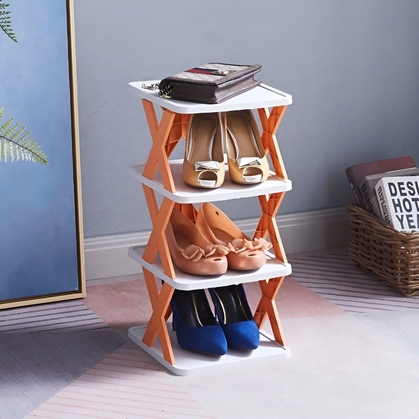 Shoe Rack Collapsible Multi Layer Plastic Storage Organizer