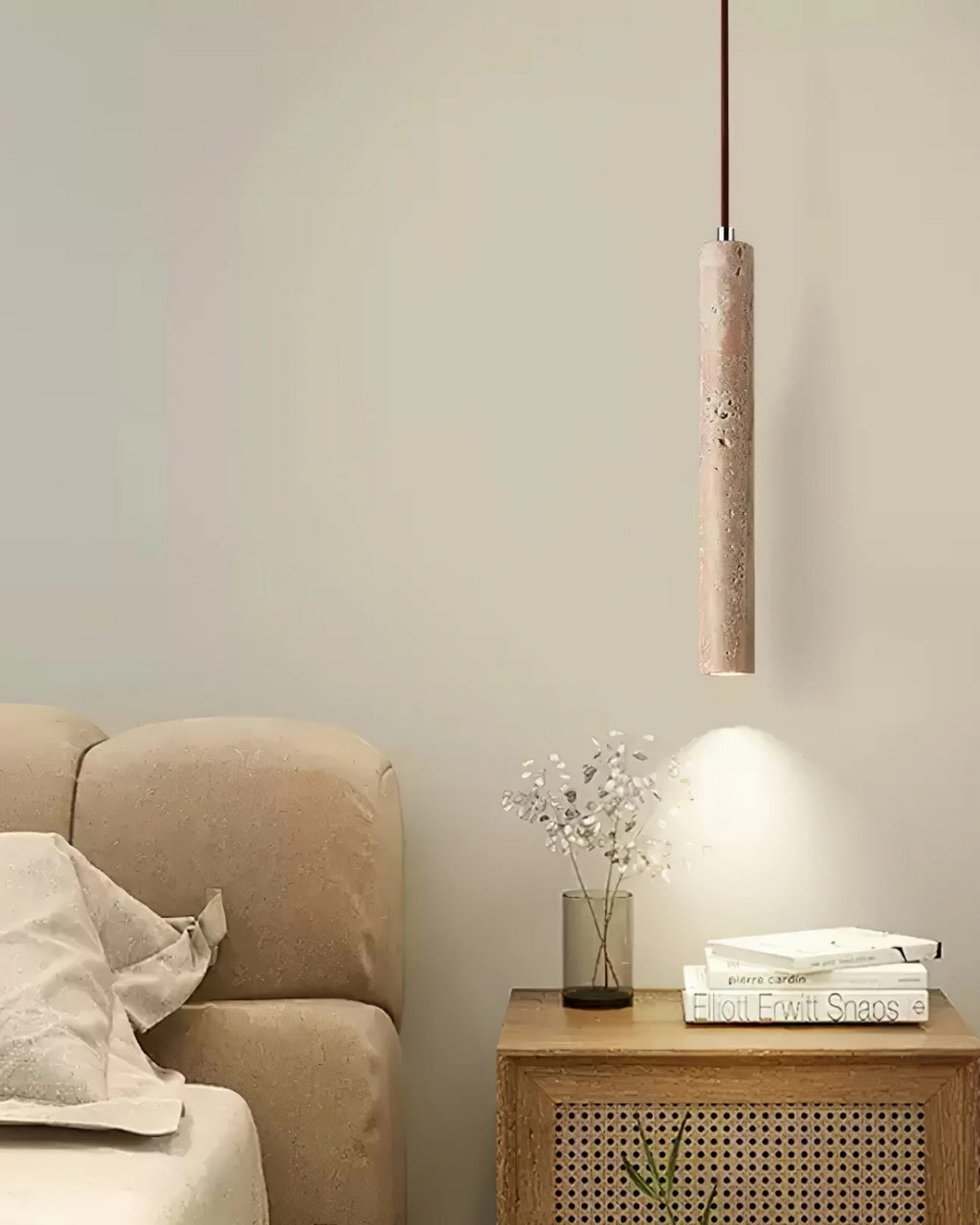 ColonnaLicht: Modern Pendant Light – Exclusive Stone Light with Architectural Form, Stylish for Lounge & Hallway