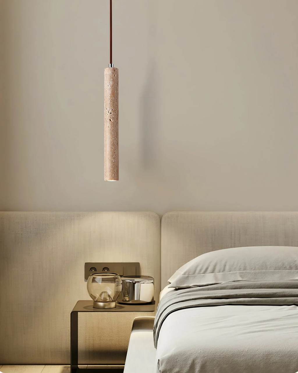 ColonnaLicht: Modern Pendant Light – Exclusive Stone Light with Architectural Form, Stylish for Lounge & Hallway