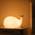 Table Lamp Silicone Whale LED Color Changing Rechargeable Touch Control