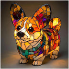 CompanionLight: Artistic LED Table Lamp with Popular Dog Breeds & USB Connection – for Shelf & Nightstand