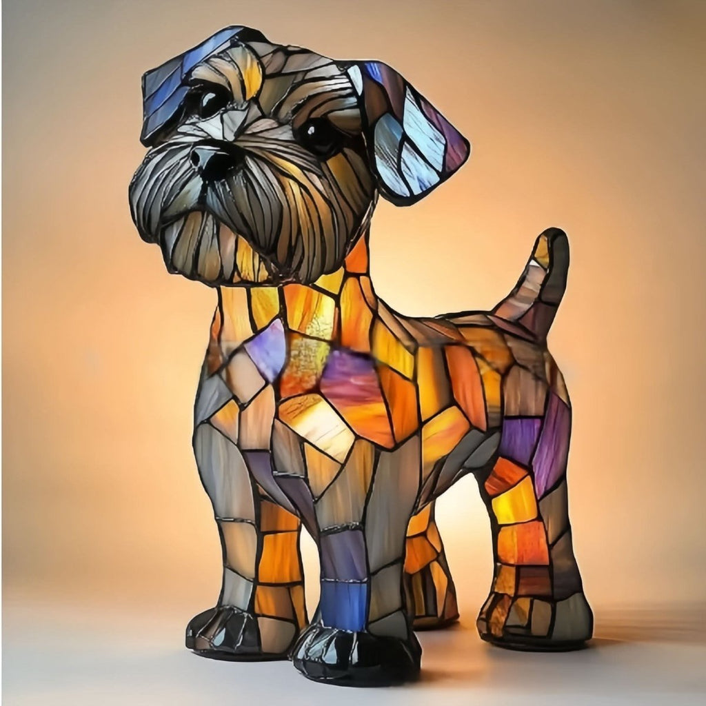 CompanionLight: Artistic LED Table Lamp with Popular Dog Breeds & USB Connection – for Shelf & Nightstand