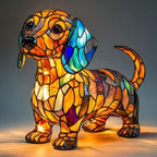 CompanionLight: Artistic LED Table Lamp with Popular Dog Breeds & USB Connection – for Shelf & Nightstand