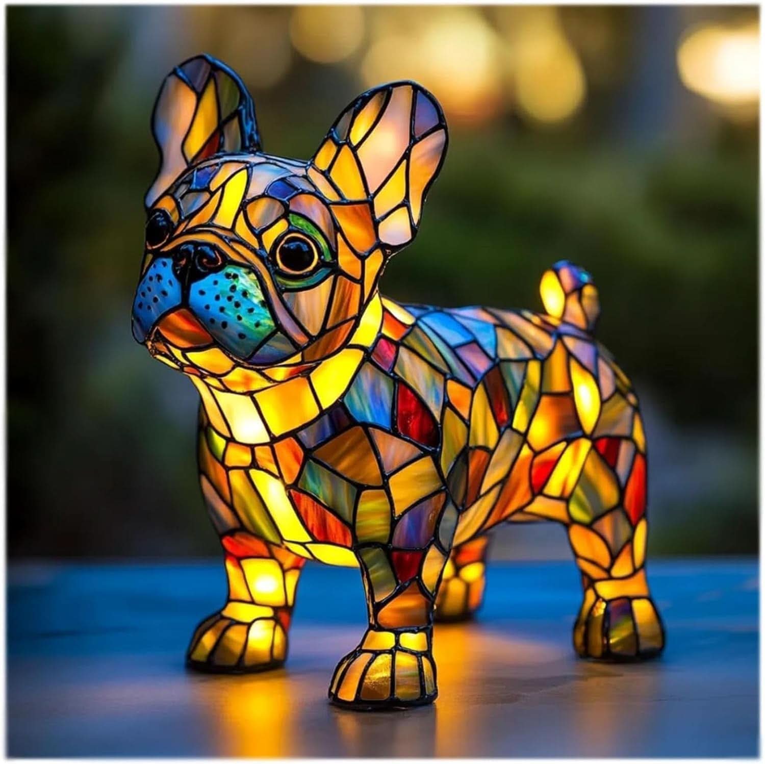 CompanionLight: Artistic LED Table Lamp with Popular Dog Breeds & USB Connection – for Shelf & Nightstand
