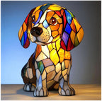 CompanionLight: Artistic LED Table Lamp with Popular Dog Breeds & USB Connection – for Shelf & Nightstand