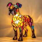 CompanionLight: Artistic LED Table Lamp with Popular Dog Breeds & USB Connection – for Shelf & Nightstand