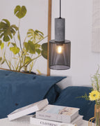 Brix Concrete Pendant Light | Industrial LED Hanging Lamp