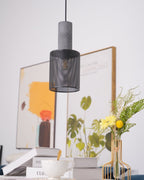 Brix Concrete Pendant Light | Industrial LED Hanging Lamp