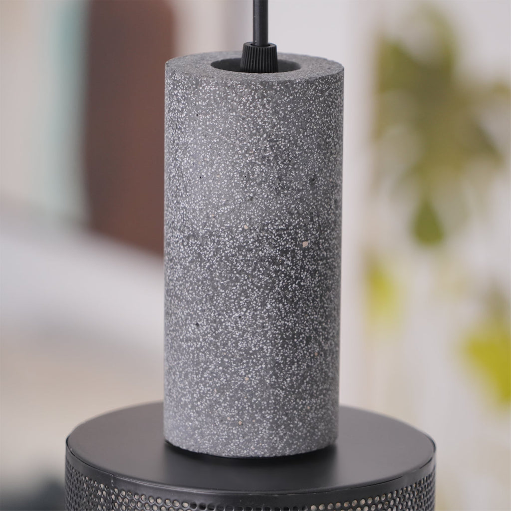 Brix Concrete Pendant Light | Industrial LED Hanging Lamp