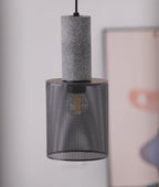 Brix Concrete Pendant Light | Industrial LED Hanging Lamp