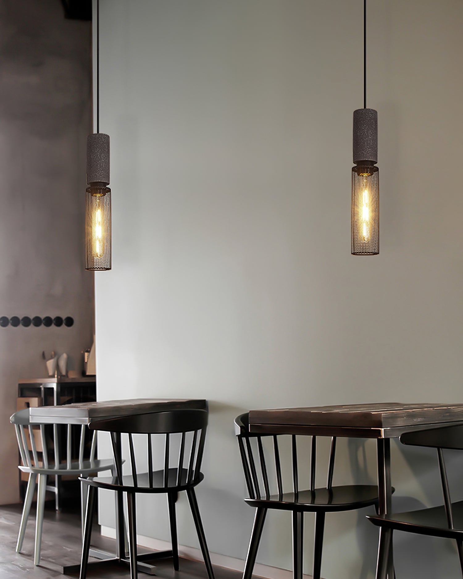 Brix Concrete Pendant Light | Industrial LED Hanging Lamp