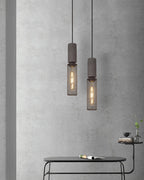 Brix Concrete Pendant Light | Industrial LED Hanging Lamp