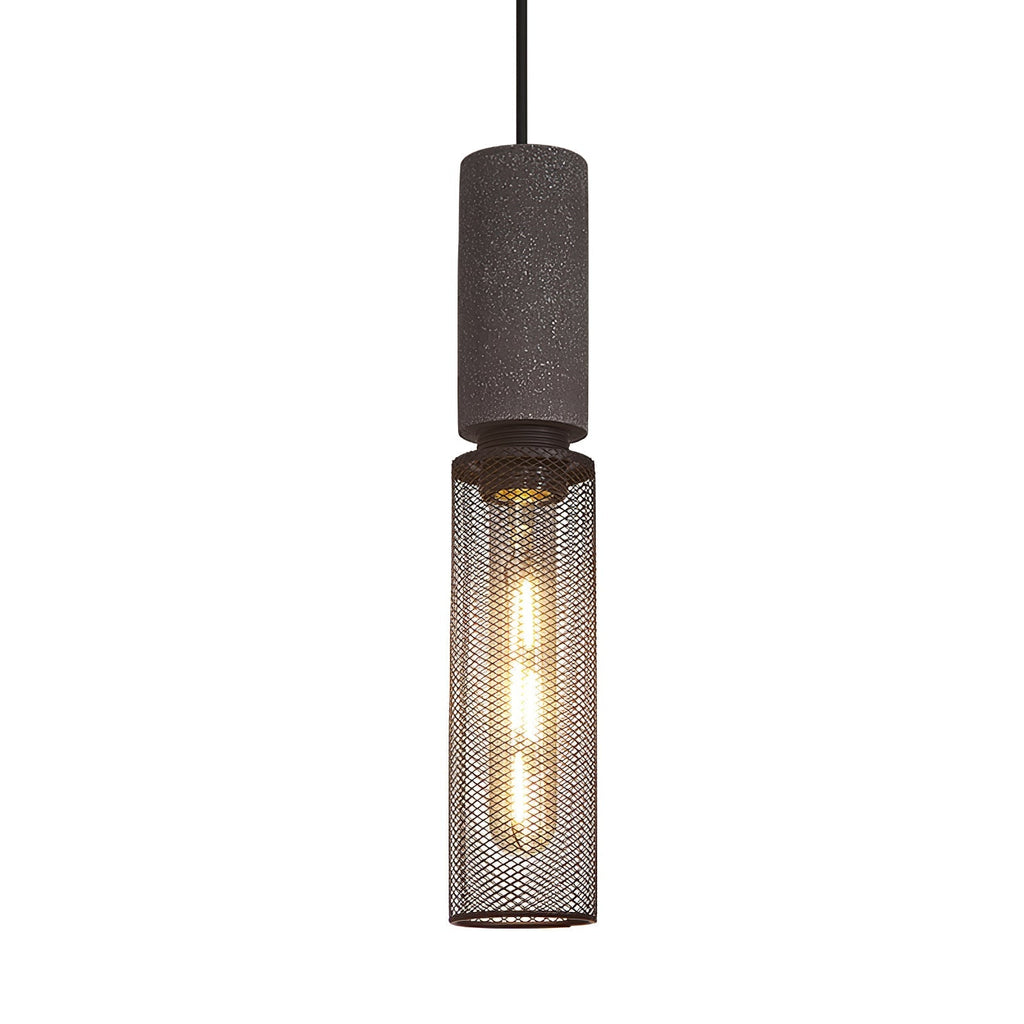 Brix Concrete Pendant Light | Industrial LED Hanging Lamp