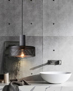 Brix Concrete Pendant Light | Industrial LED Hanging Lamp